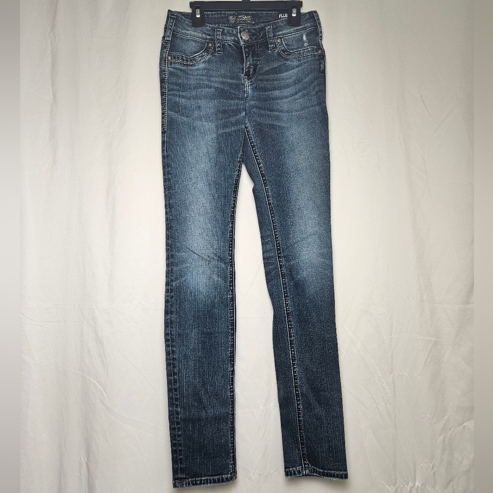 Silver Suki Mid Super Skinny Denim Jeans Women's 26